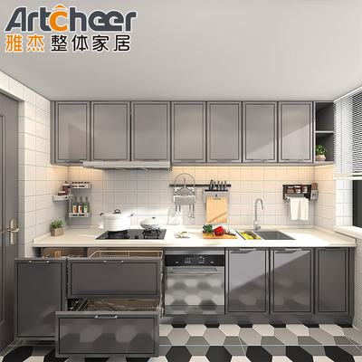 خرید کابینت آشپزخانه چوبی مدرن با لامیناسیون ساخت آنلاین