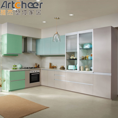 خرید کابینت های آشپزخانه ماژولار با لامیناسیون Bullnose Countertop Edge در سفید استرالیا ساخت آنلاین