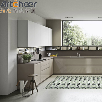 خرید کابینت آشپزخانه با کارت ملامین بالا برای واردات صنعتی هتل و آپارتمان ساخت آنلاین