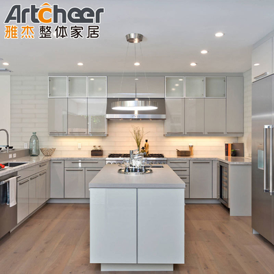 خرید کابینت آشپزخانه چوبی با سبک مدرن ساخت آنلاین