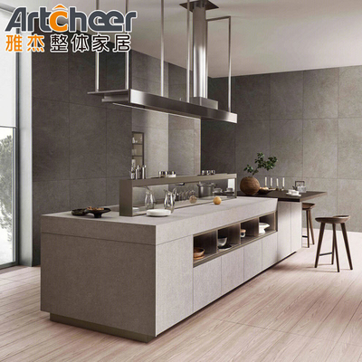 خرید کابینت آشپزخانه رنگی سفارشی، گوشه کور، تنظیم کننده در مواد بلوط سفید ساخت آنلاین