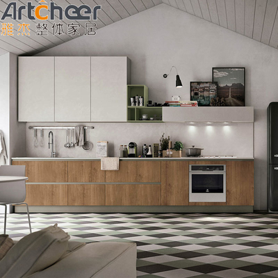 خرید رنگ سفارشی کابینت آشپزخانه مدرن با تنظیمات پایه سینک جزیره ساخت آنلاین