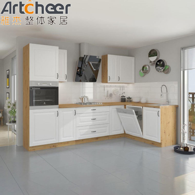 خرید کابینت های آشپزخانه های باستانی با پلاکسوم و لبه های روی میز در سبک مدرن برای طراحی آشپزخانه های کلاسیک ساخت آنلاین