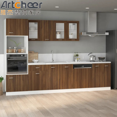 کیفیت  Particle Board Kitchen Cabinets in Industrial Style with Artificial Quartz Countertop کارخانه