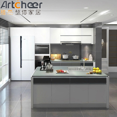 خرید کابینت های آشپزخانه استاندارد مدرن آمریکایی قابل تنظیم با شاتر و دستگیره ساخت آنلاین