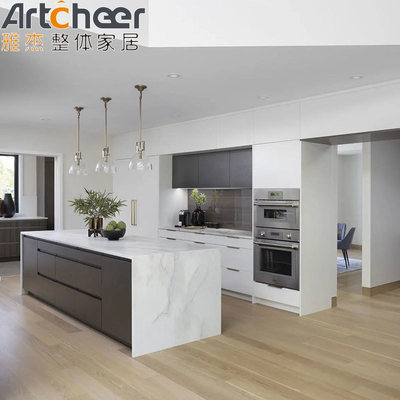 خرید کابینت های آشپزخانه ماژولار پلائیوود سازگار با محیط زیست برای طراحی انبار آشپزخانه مدرن ویلا ساخت آنلاین