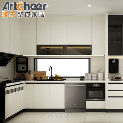 خرید کابینت آشپزخانه چوبی جامد با لوازم جانبی سینک مدرن ساخت آنلاین