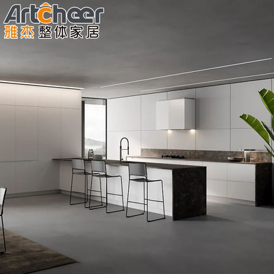 خرید کابینت مبلمان آشپزخانه با میز جزیره و لوازم جانبی لوله در طراحی مدرن ساخت آنلاین