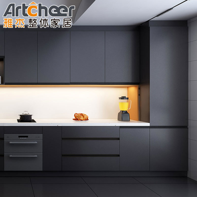 خرید سبک طراحی معاصر کابینت آشپزخانه مدرن MDF با پیچ های پنهان و ذخیره سازی هوشمند ساخت آنلاین