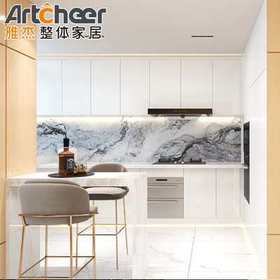 خرید 2023 رنگ سفید Melamine Board RTA کابینت ماژولار کابینت آشپزخانه ایتالیا ساخت آنلاین