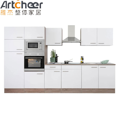 خرید مواد درب MDF کابینت آشپزخانه مدرن با واحد کابینت بلند و لوازم جانبی جعبه برنج ساخت آنلاین