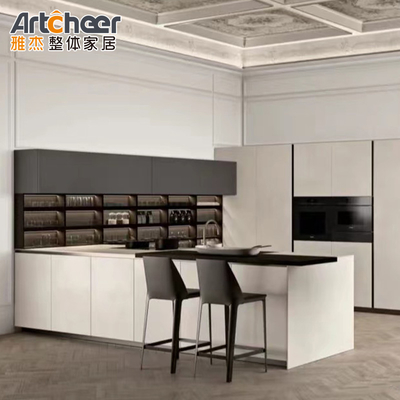 خرید پنل درب غشا PVC سطح درمان کابینت آشپزخانه در سبک مدرن ایتالیایی ساخت آنلاین