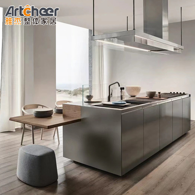 کیفیت  Base Cabinets Luxury Italian Design Modern Kitchen Cabinet Set Stone Top Wood Frame کارخانه