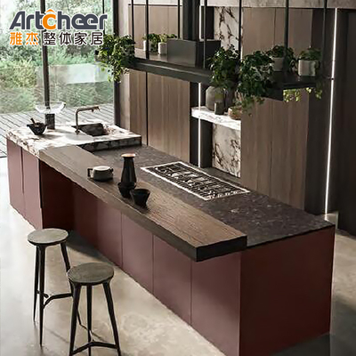 خرید مبلمان کابینت آشپزخانه با سبک با سبد کش و درب های MDF ساخت آنلاین