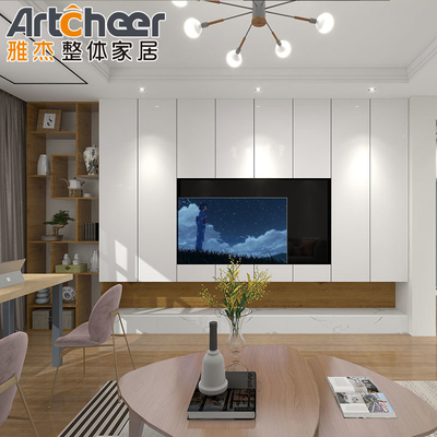 خرید کابینت تلویزیون سبک لوکس با طراحی مدرن و مواد درجه E0 ساخت آنلاین