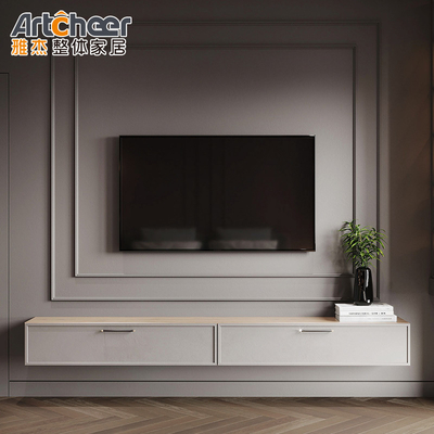 خرید عمومی پانل کابینت تلویزیون سبک چوبی ترکیب مدرن دیوار آویزان برای مبلمان خانه ساخت آنلاین