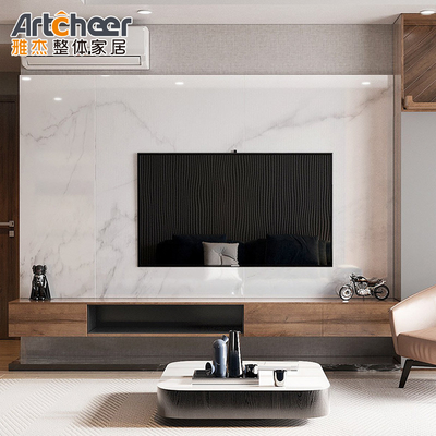 خرید پنل کابینت میز چای چوبی با رنگ سفارشی و طراحی کابینت پشتی ساخت آنلاین