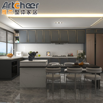 کابینت آشپزخانه سفارشی ماژولار لاک سیاه و سفید
