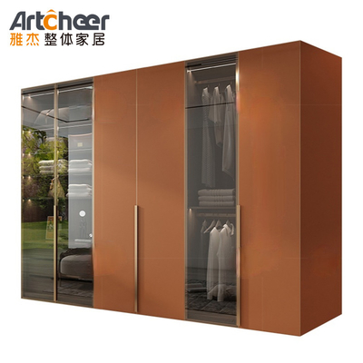 کابینت پوشاک مدل دار با کابینت اتاق خواب