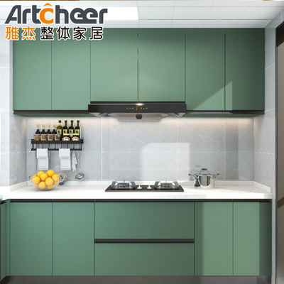 کابینت آشپزخانه مدرن با پوشش سطحی پنل درب