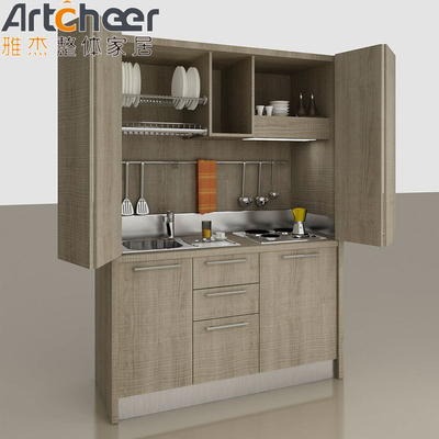 کابینت آشپزخانه مدرن چوبی آماده برای مونتاژ کابینت پایه کشو برای ذخیره سازی کوچک